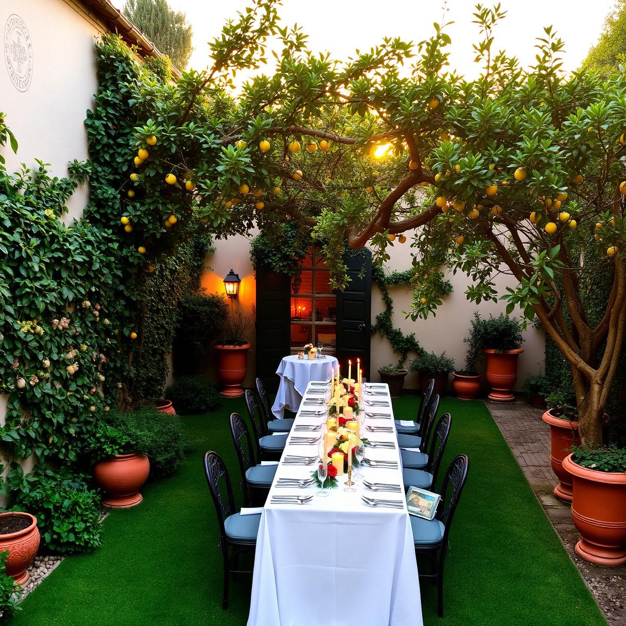 Garden dining setting